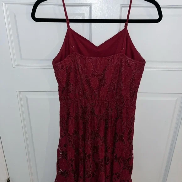 Monteau Red Sleeveless Spaghetti Strap Midi Dress - Picture 8 of 9